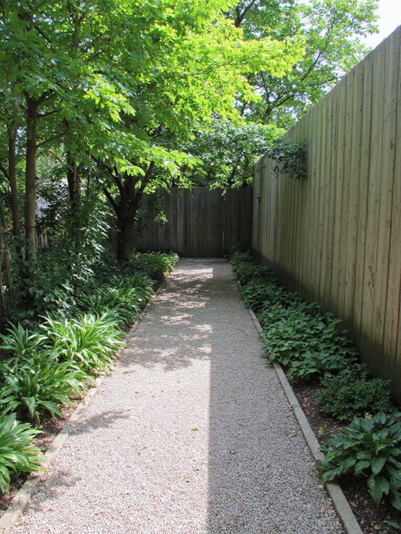 pea gravel enhances garden aesthetics