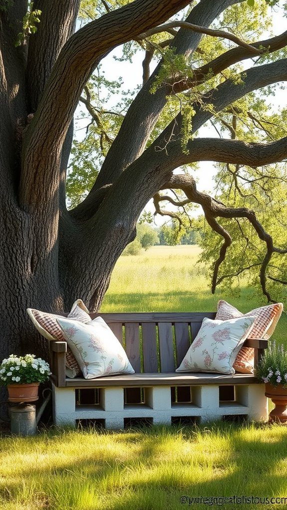 rustic wooden seating option