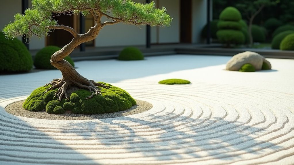 serene minimalist zen garden