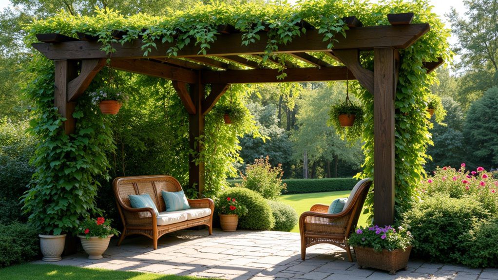 shaded corner outdoor structure