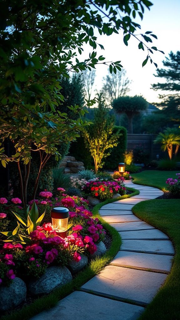 simple garden lighting installation