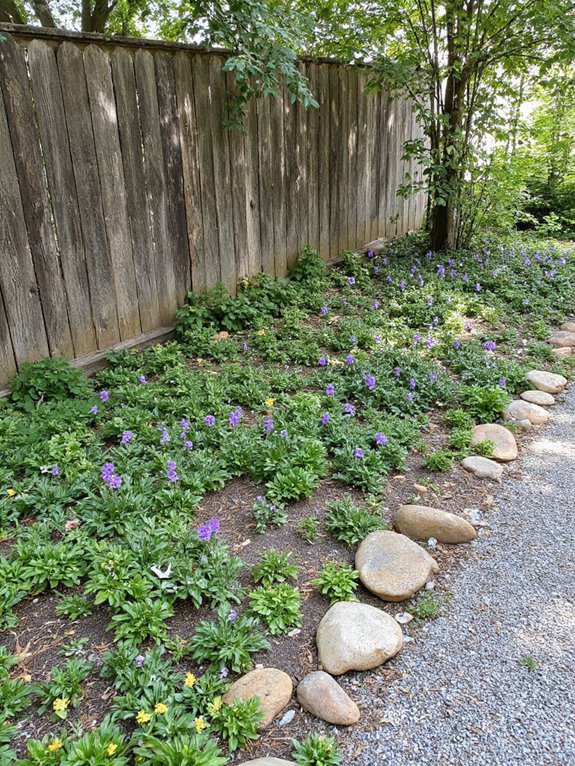 softening edges with ground covers
