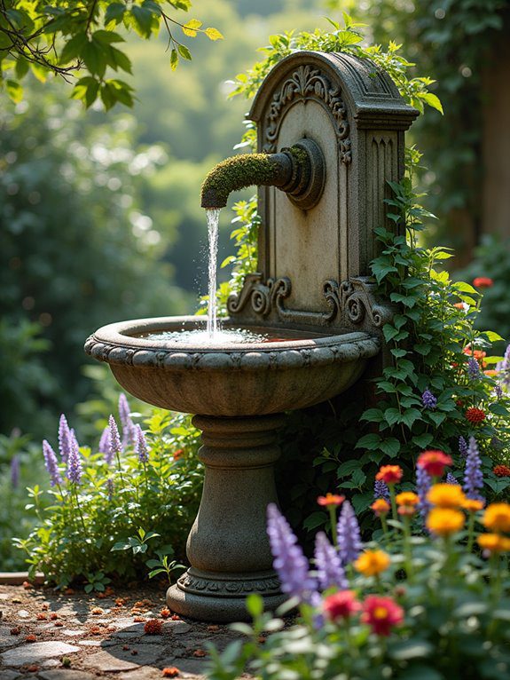 soothing rustic garden fountain