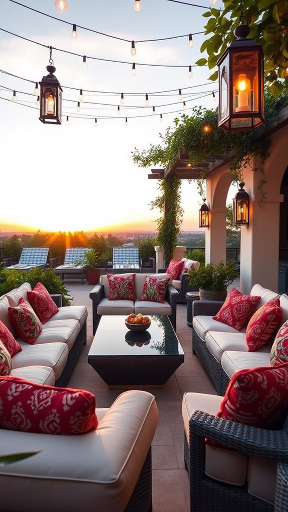 stylish alfresco seating area