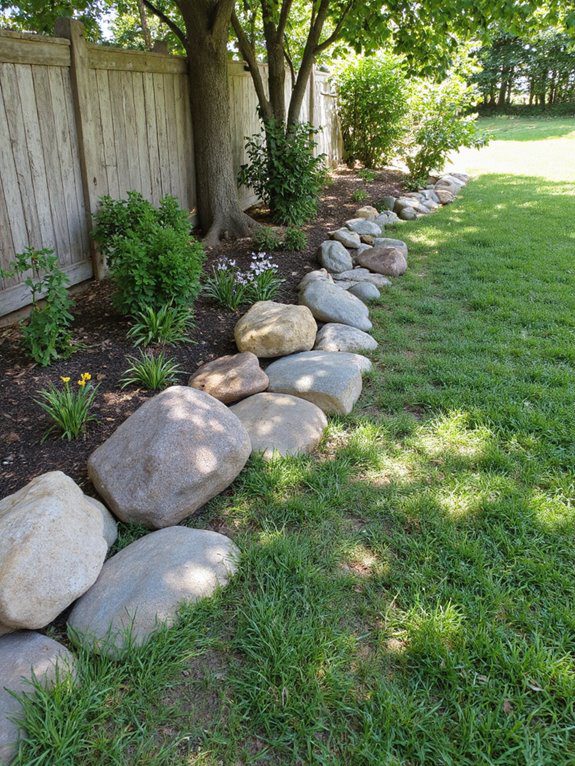 stylish rock garden borders