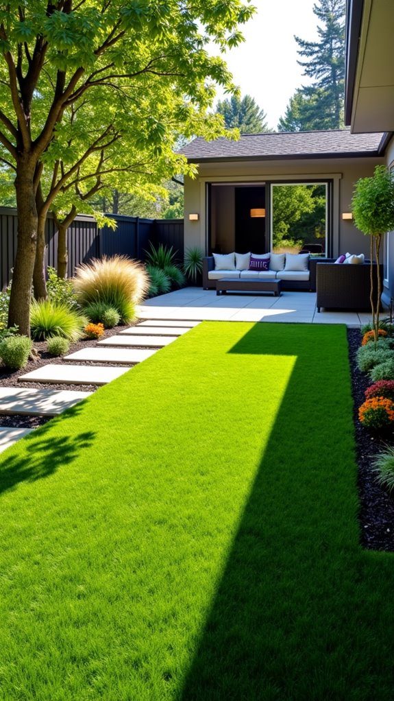 synthetic turf side area