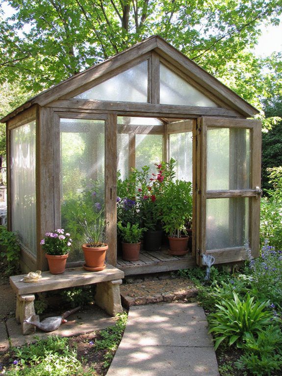 thrifted window greenhouse project