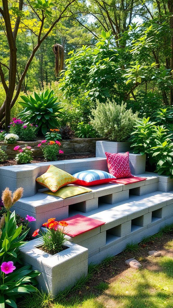 tiered outdoor seating design
