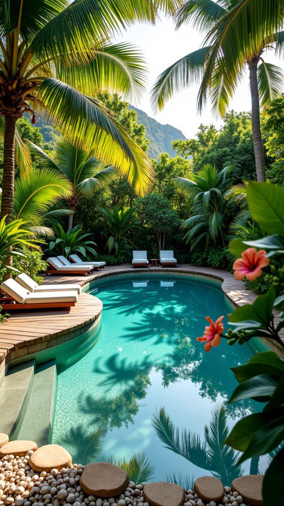 tropical pool area enhancement