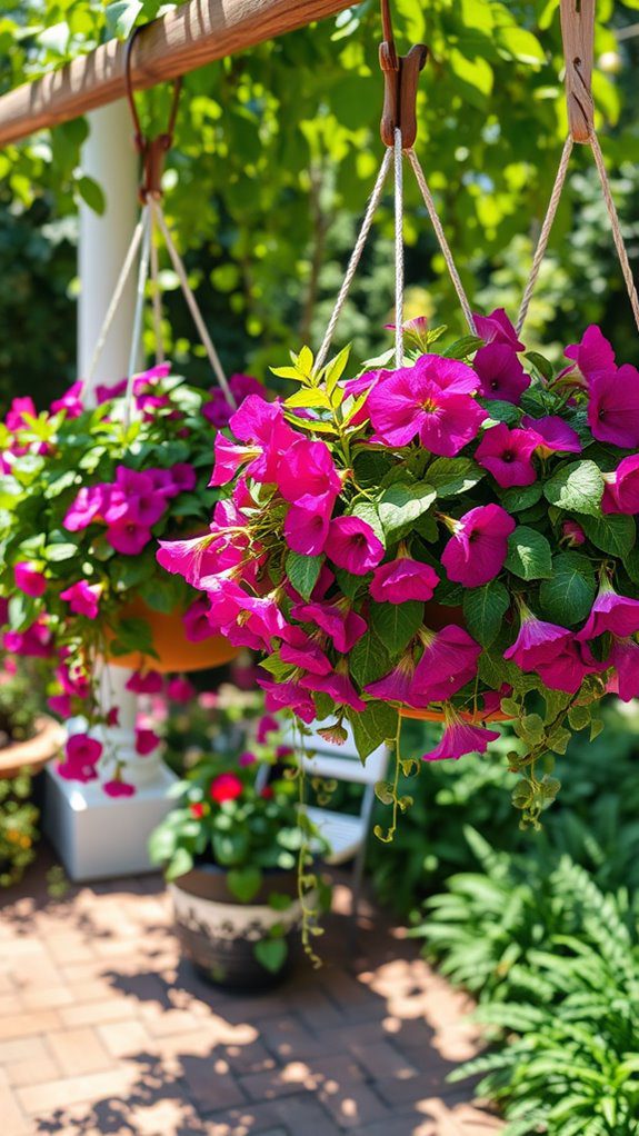 utilize decorative hanging baskets