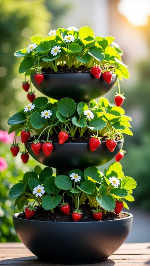 vertical garden with tiers