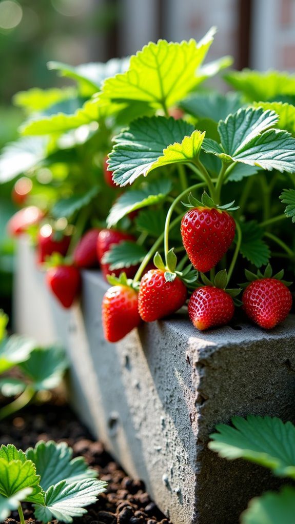 vertical gardening with blocks
