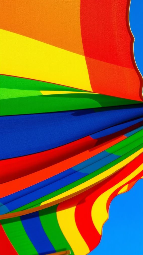 vibrant artistic fabric canopy