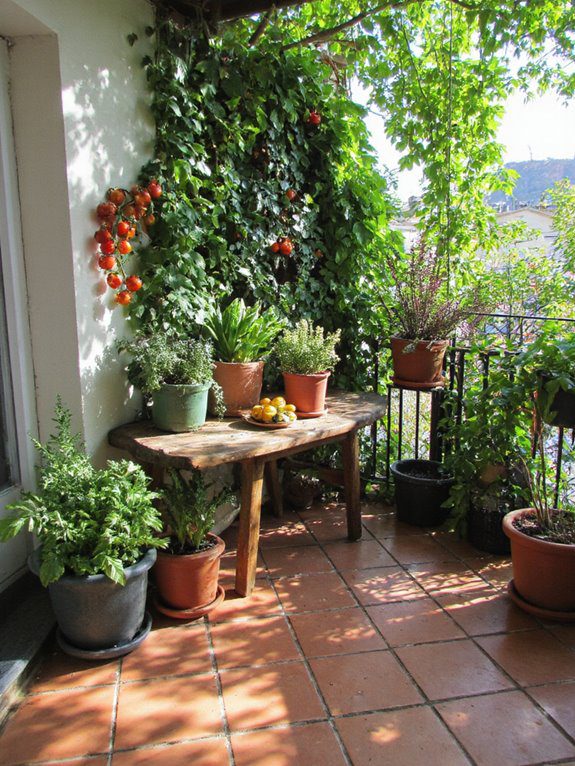 vibrant edible garden paradise