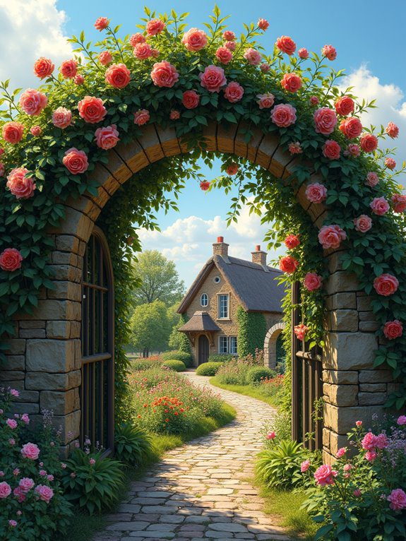 vibrant garden archway escape