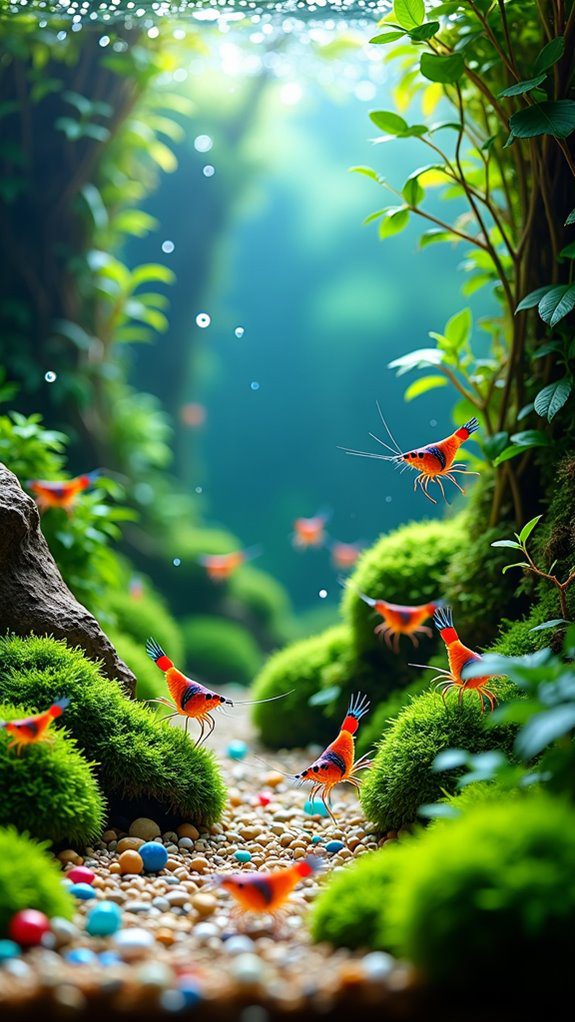 vibrant underwater shrimp sanctuary