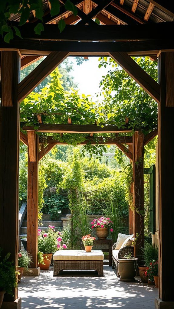 wooden beams for patios