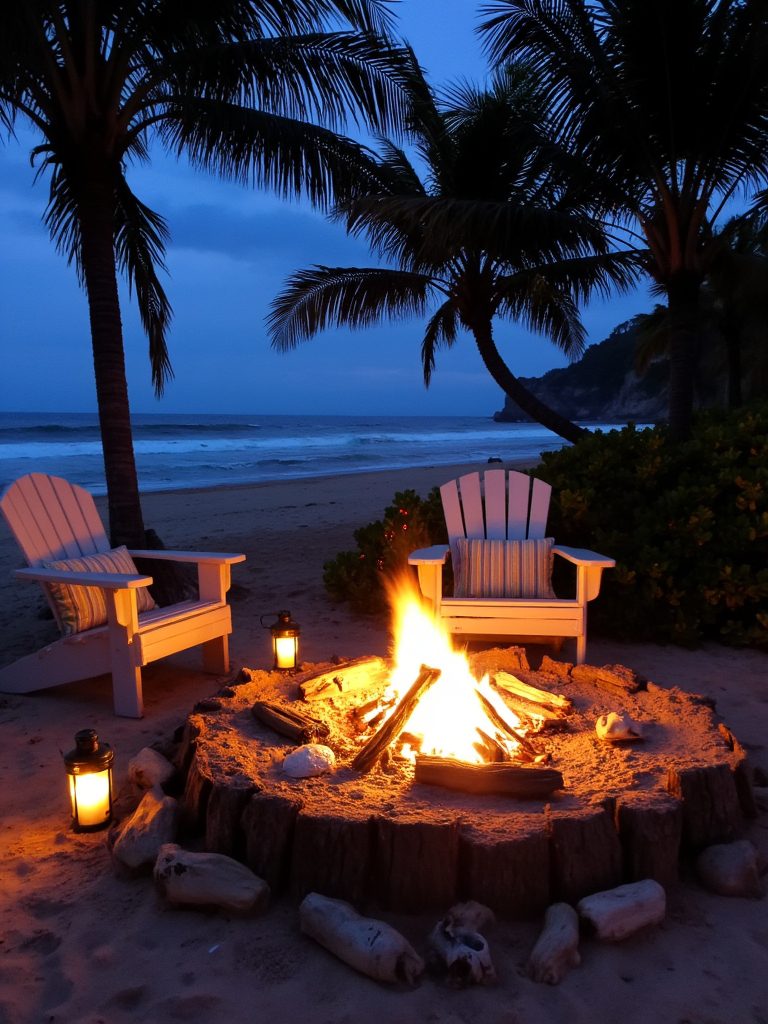 beach bonfire pit retreat