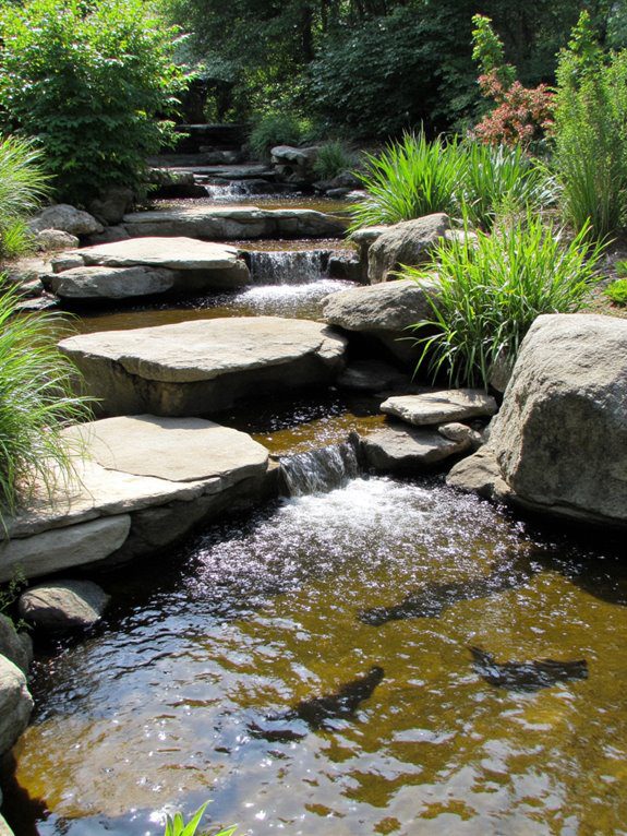 cascading tiered pond paradise
