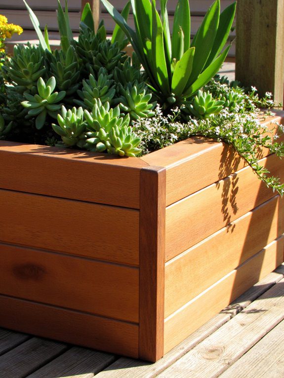 cedar boxes enhance outdoor beauty