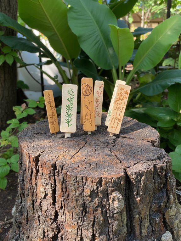 charming garden plant markers