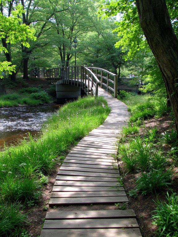charming rustic walkways enhance