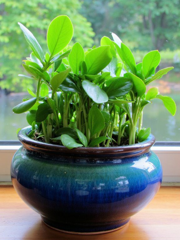 colorful pot for water hyacinth
