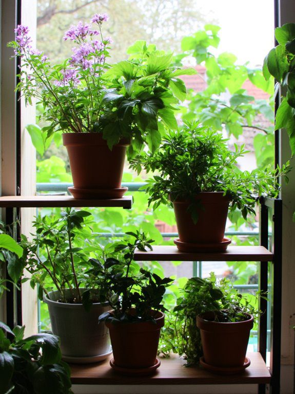 compact vertical herb garden