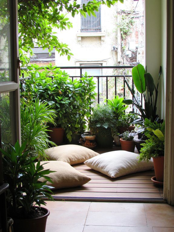 cozy balcony hangout spot