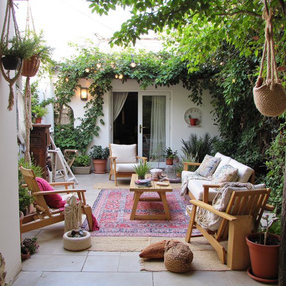 cozy bright relaxed outdoor retreat