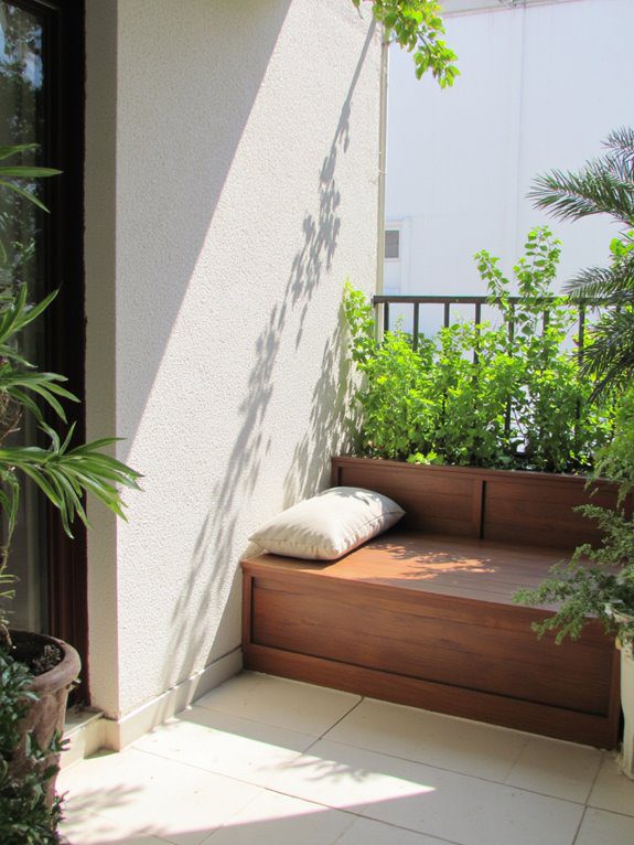 cozy corner bench planter