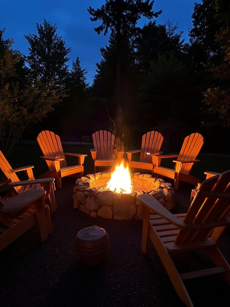 cozy fire pit seating
