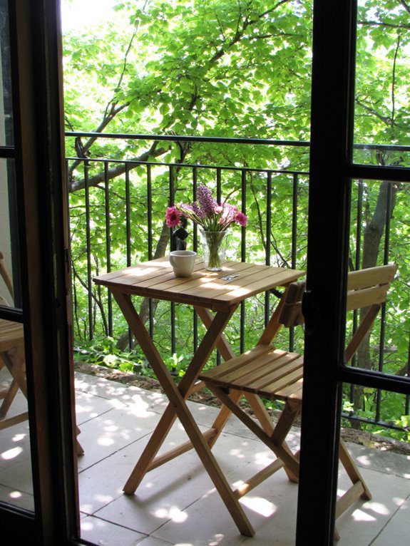 cozy foldable bistro table