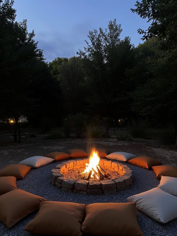 cozy outdoor fire pit