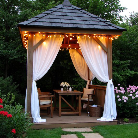 cozy outdoor gathering space