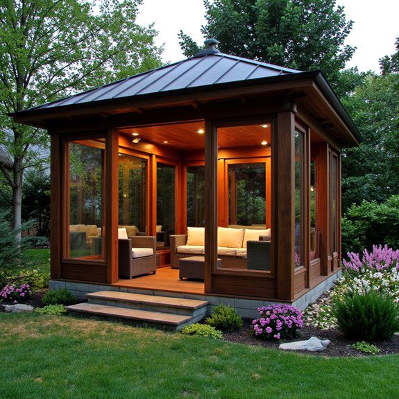 cozy outdoor relaxation space
