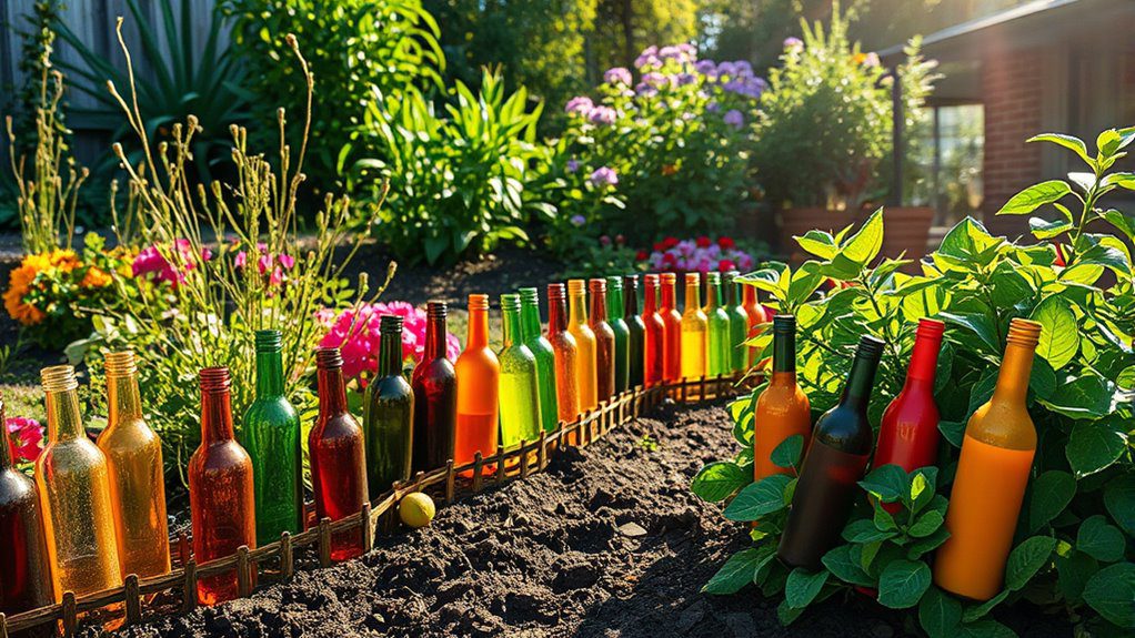 creative garden wine bottle ideas
