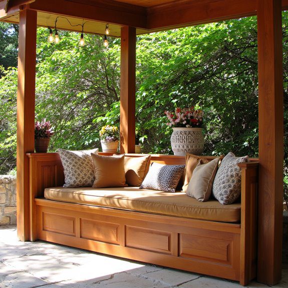 custom wood banquette seating