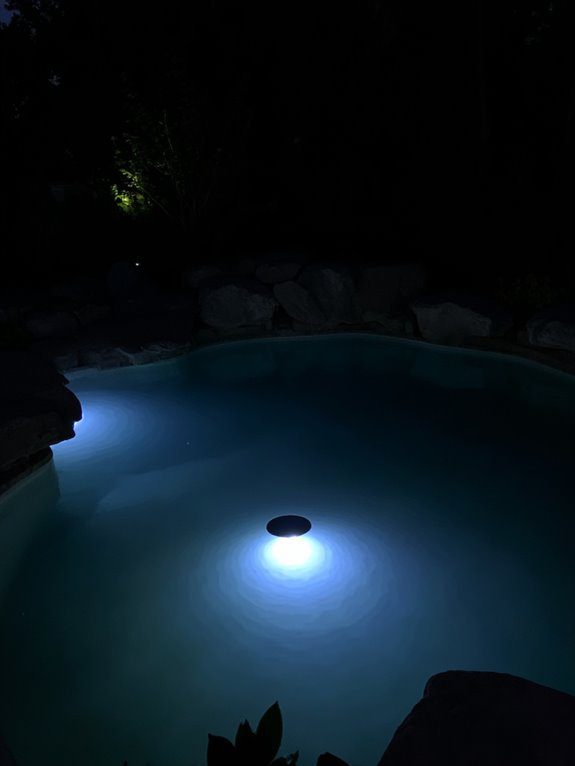 dazzling pond night lighting