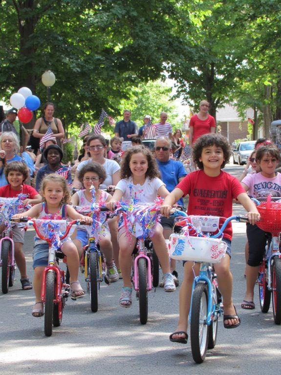 decorated bike parade celebration