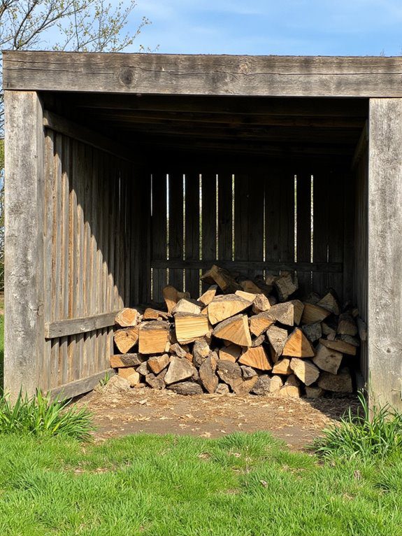 diy open air firewood shed