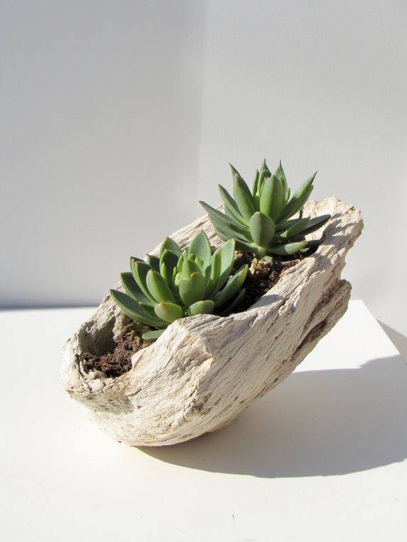 driftwood succulent garden art
