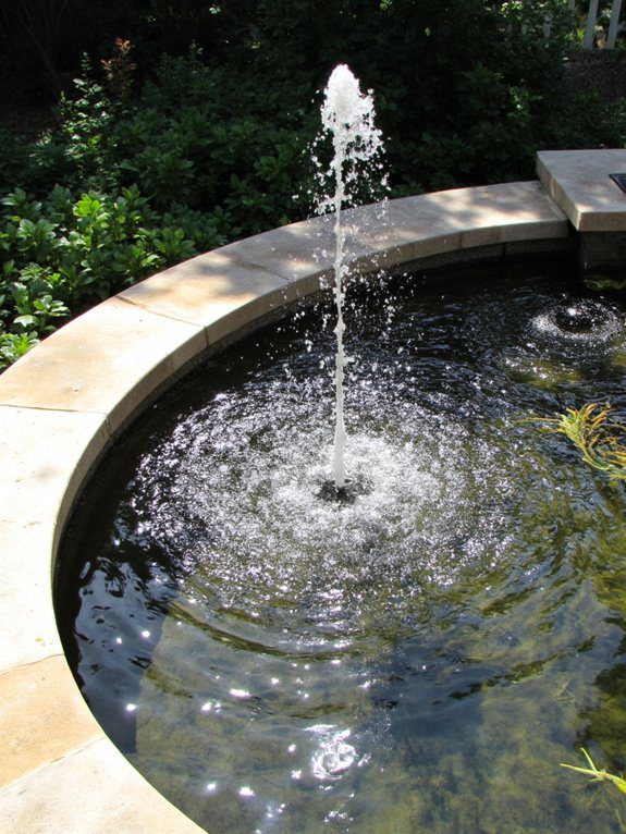 eco friendly solar fountain feature