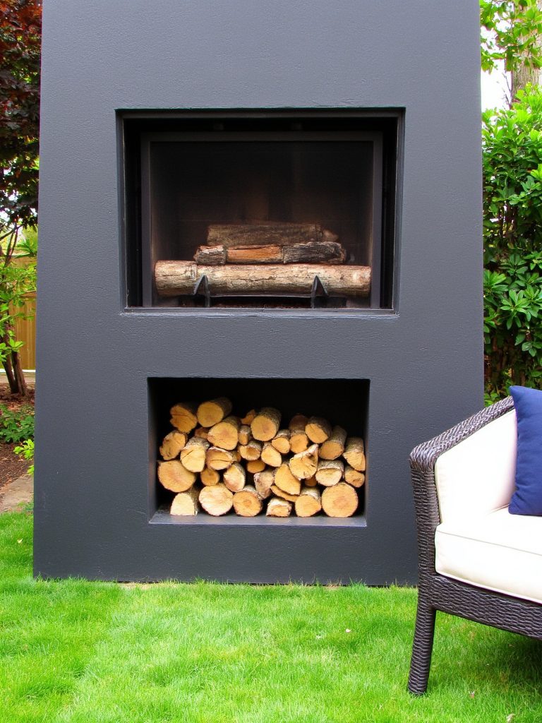 efficient outdoor firewood storage