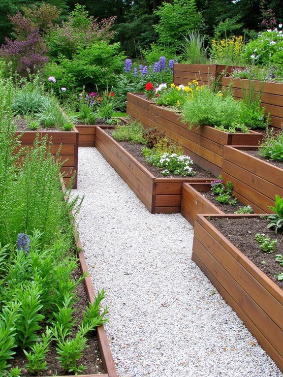 elegant raised beds design