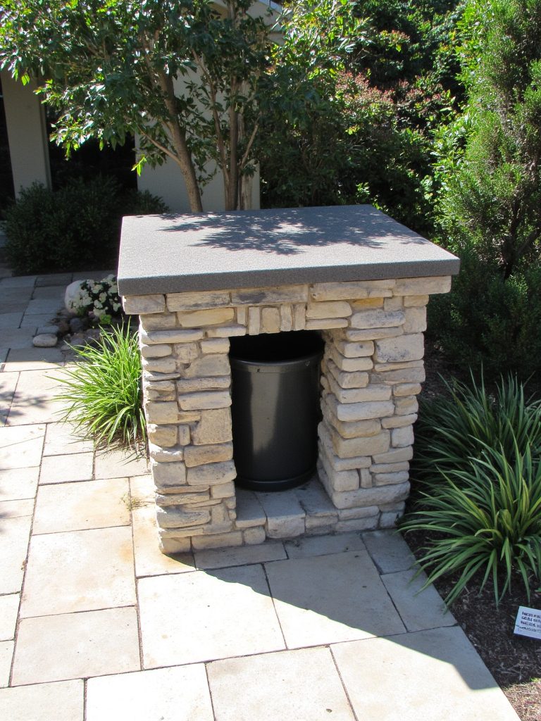 elegant trash can concealment