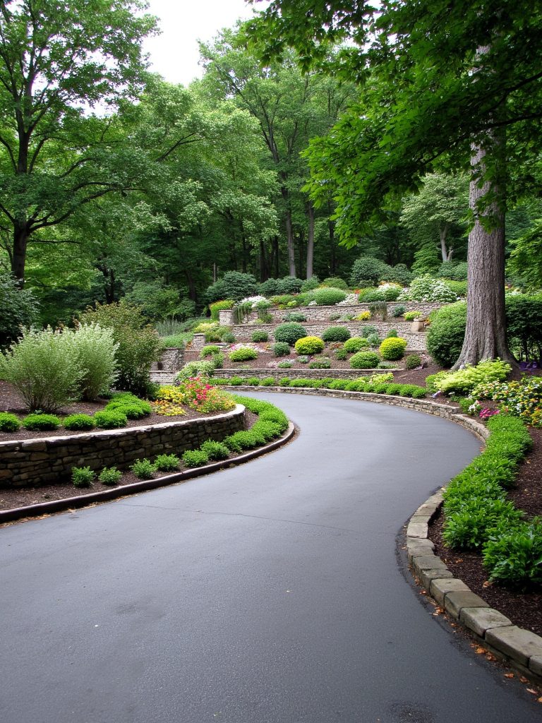 enchanting tiered landscape design