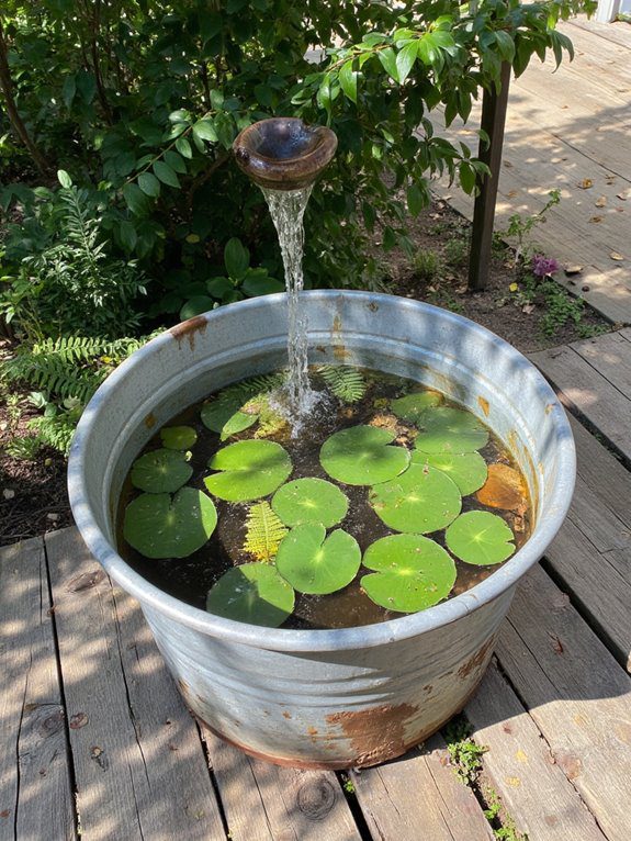 galvanized tub garden oasis