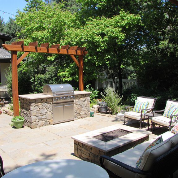 grilling station enhances outdoors