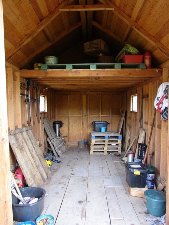lofted shed for storage